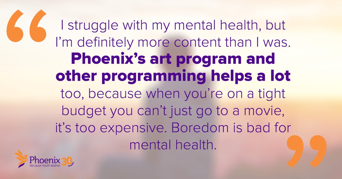 We provide opportunities to play, learn, create and relax – all of which support mental health. #pj2 #PhoenixJourney https://t.co/SEW8HxtjHU https://t