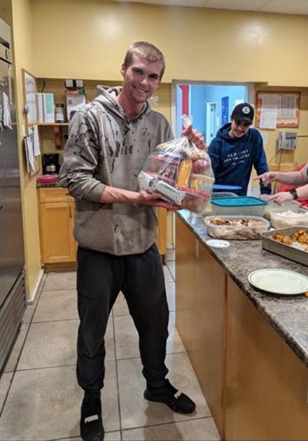 The Phoenix Youth Shelter is a home just like any other. This young man was quite pleased with the lunch that he packed for himself for work today. #m