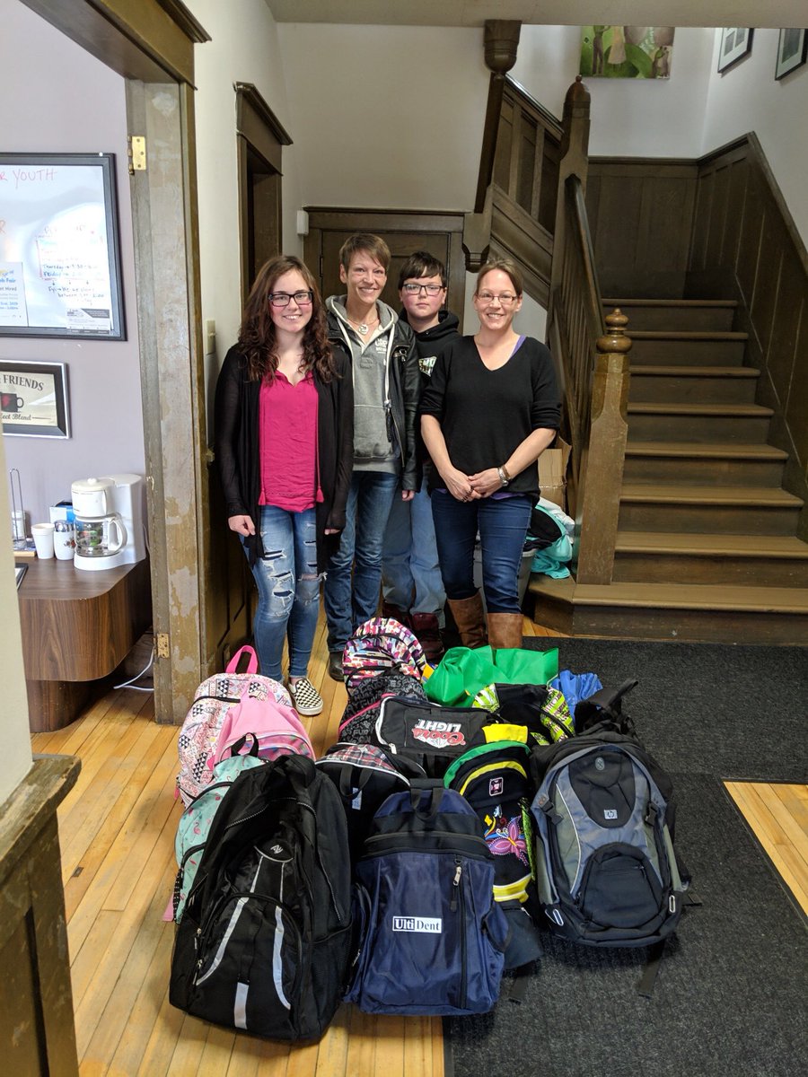 This morning young philanthropist Rylee-Anne dropped off multiple backpacks filled with personal care items for Phoenix youth, inspired by @CampCourag