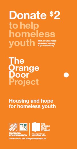 The @HomeDepotCanada Holiday #OrangeDoorProject is here! Donate $2 at the Lacewood store until Dec. 17 to support Phoenix youth! Learn more: https://t