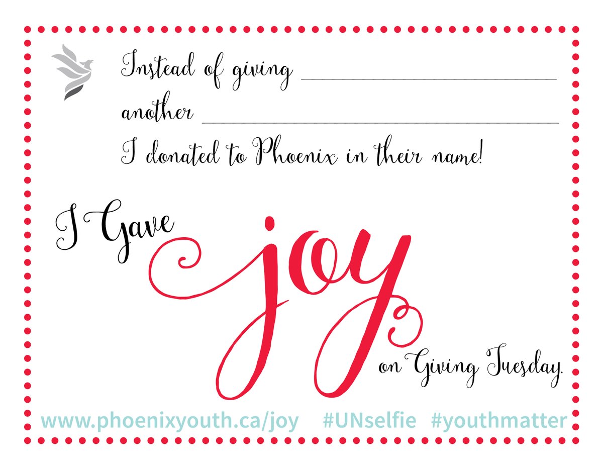 #BlackFriday shopping wore you out &amp; you STILL have people on your holiday list? Don't worry... GIVE JOY! On #GivingTuesday (Nov. 28) donate to yo