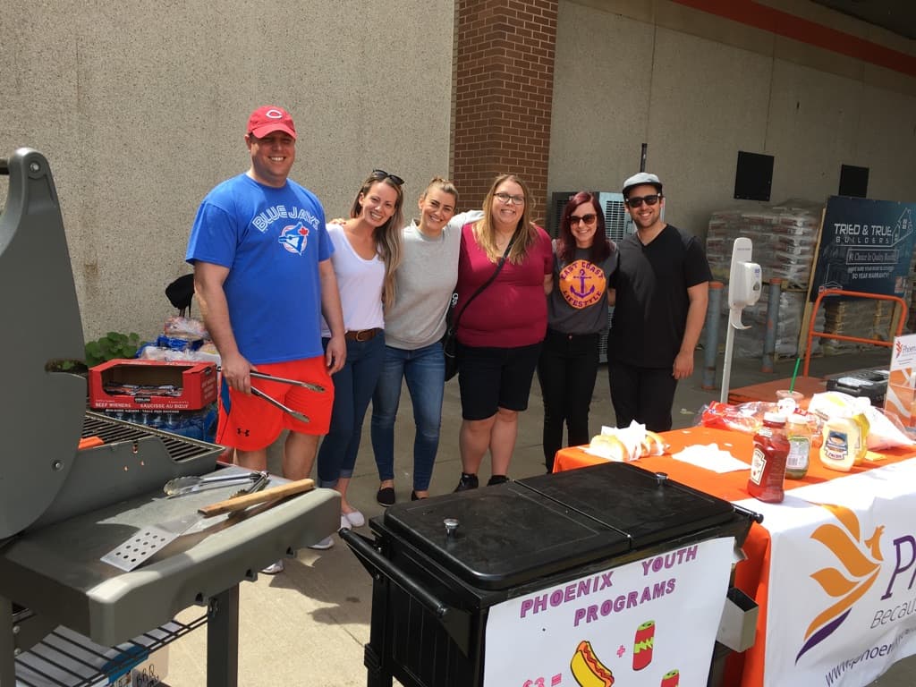 Thanks to the @HomeDepot Halifax and everyone in the community who gave to the #OrangeDoorProject this year by purchasing an orange door or a hot dog 