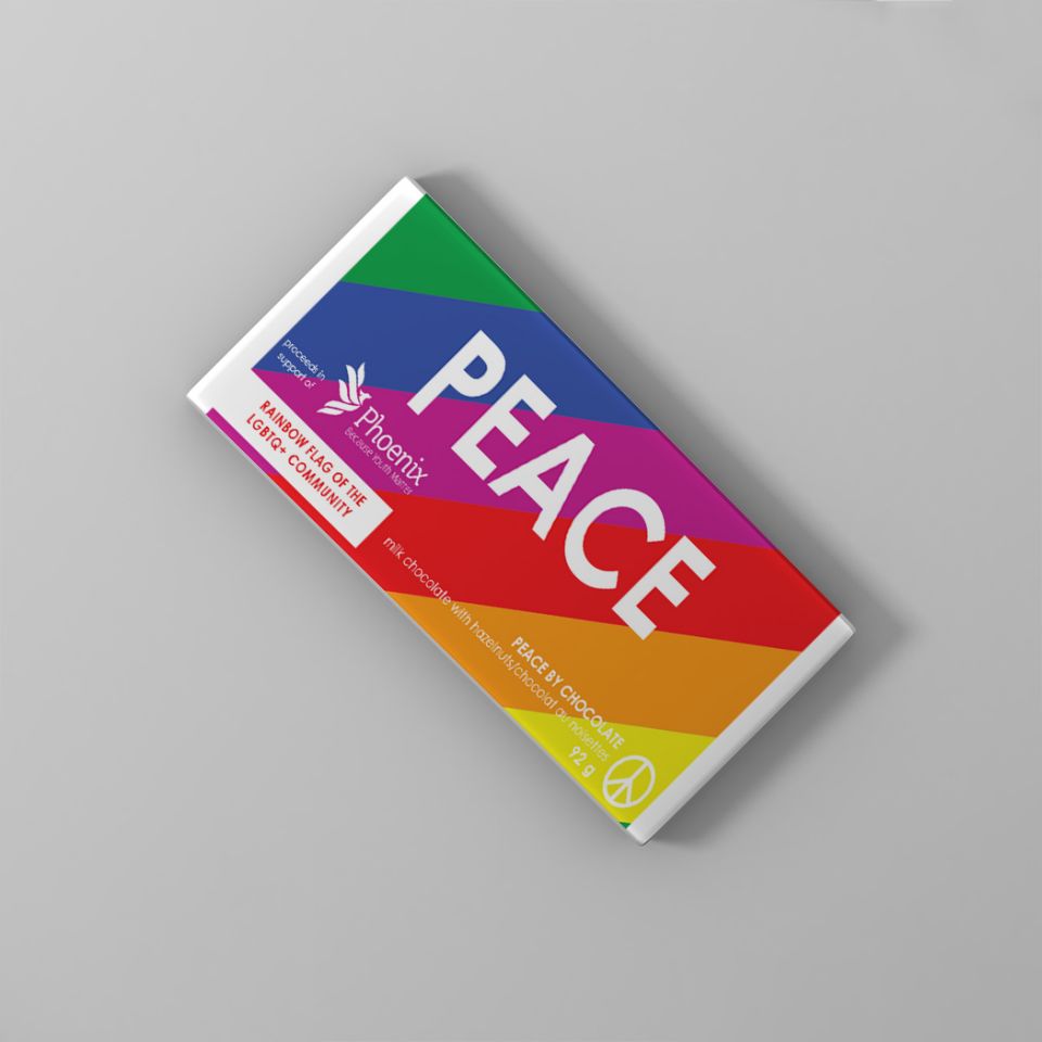 It’s #WorldChocolateDay and we’re celebrating with @Peacebychoco's special edition Pride Bars because nothing says love more than chocolate! #Pride #Y