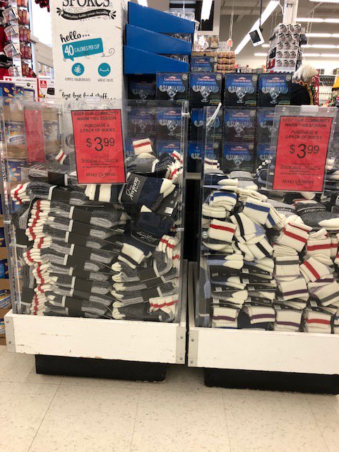 Warm hearts provide warm feet!!
Our friends @BedBathBeyond in Dartmouth sold 219 packs of socks to lovely people who then donated them back to Phoenix