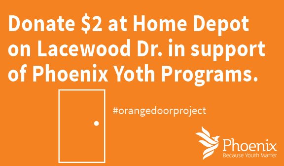 During the holidays @HomeDepotCanada helps build brighter futures for youth with the #OrangeDoorProject. Starting today donate $2 at the Lacewood @Hom