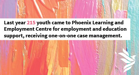 We all deserve an equal opportunity to thrive. The Phoenix Learning and Employment Centre helps youth achieve their dreams. #youthmatter #reachforsucc