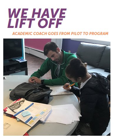 Aspiring for success! Our Academic Coach helps nearly 60 youth per year with tutoring, emotional support &amp; supporting in school relationships! Lea