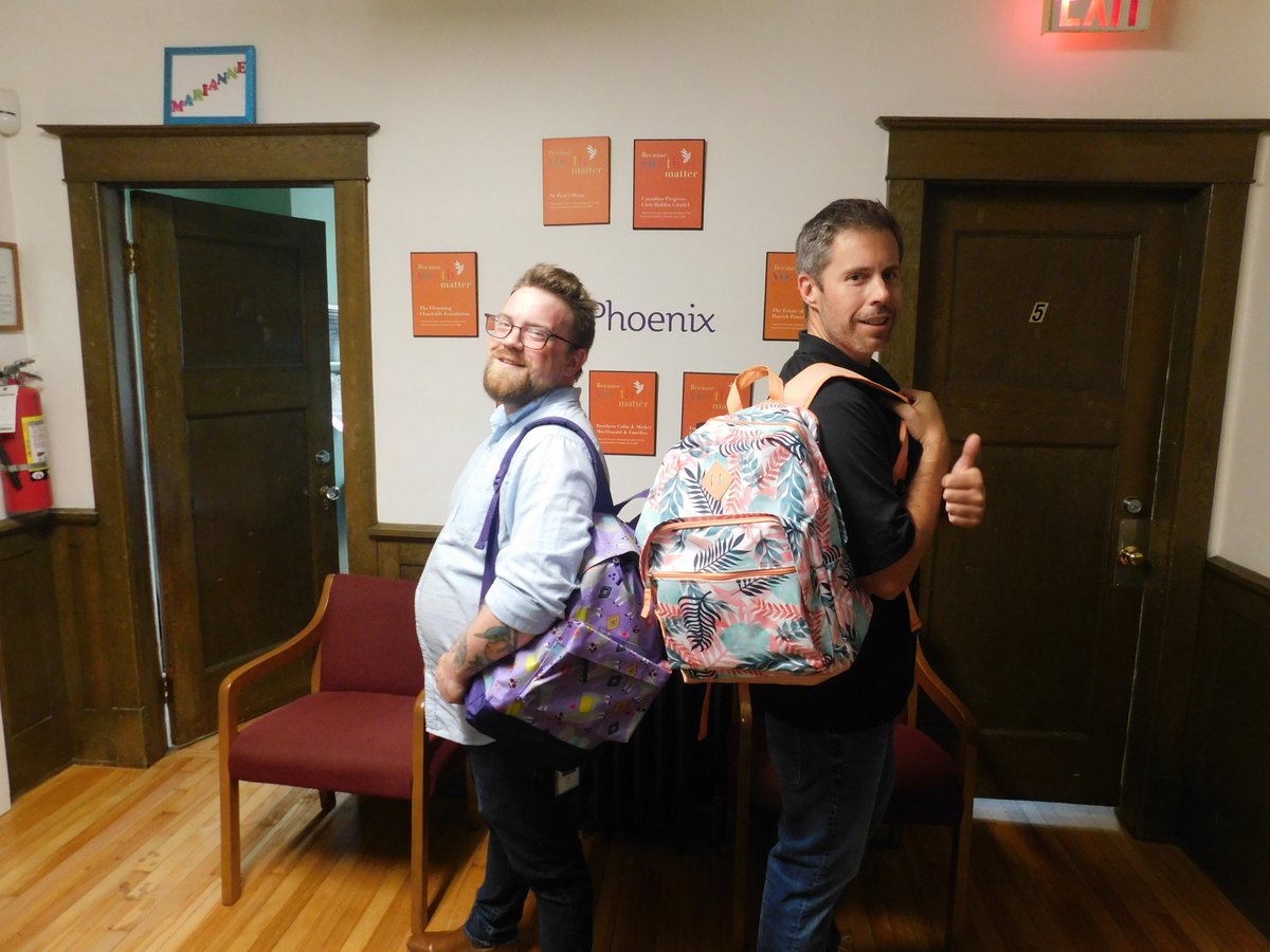 School? BRING IT! Thanks @Manulife for the HUGE donation of scribblers, loose leaf, pens, pencils, school bags and binders. We love thinking about the