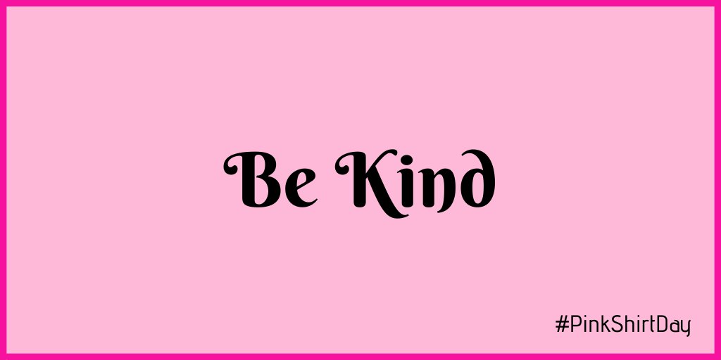 Be kind, be empathetic, show compassion, and #LiftEachOtherUp today and every day! #PinkShirtDay2020 #YouthMatter https://t.co/gIw4R5MxQE