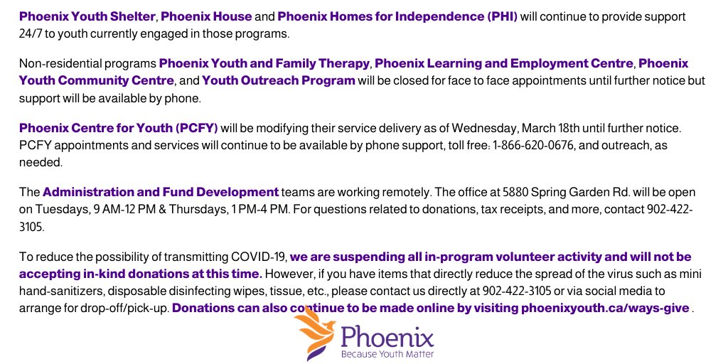 As the #COVID19 situation continues to unfold quickly, we will provide updates on Phoenix services on our social media channels. Please note the lates