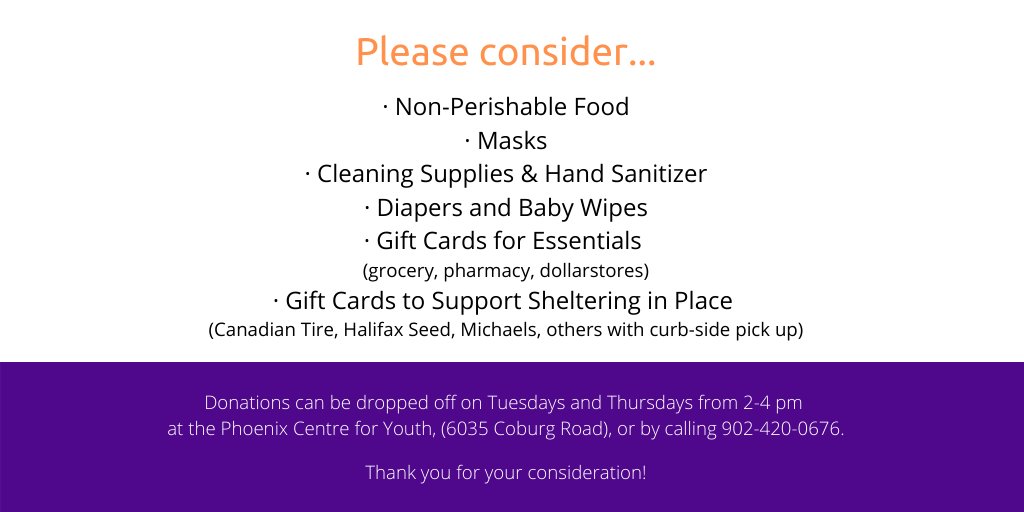 We have suspended general donation drop-offs, but we are in need of some specific items as staff continue to support youth in all five residential pro